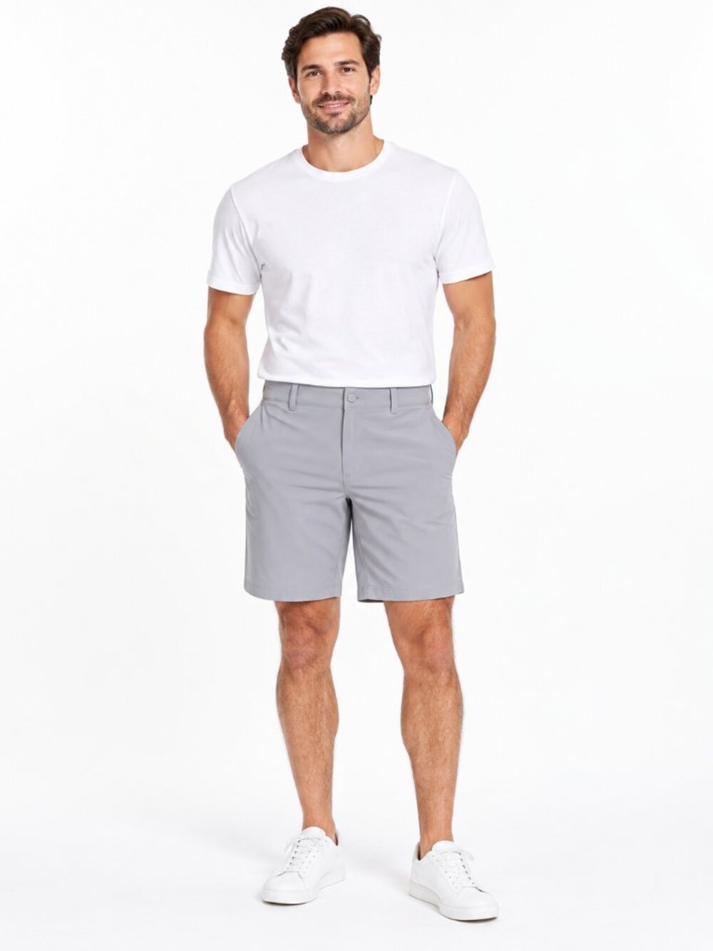 Mondetta Men's Warp Knit Shorts Size 38 Gray Stretch Performance NWT